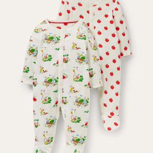 Baby Boden - Ivory Daydreaming Bunny Two Sleepsuits